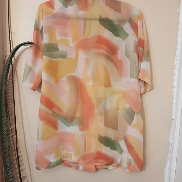 3K fashion Y2K women's orange/ yellow tie dye blazer size 2x (see measurements) - Picture 2 of 9